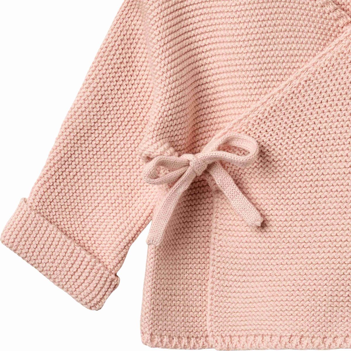 Wheat Knit Wrap Around Sweater | Blush