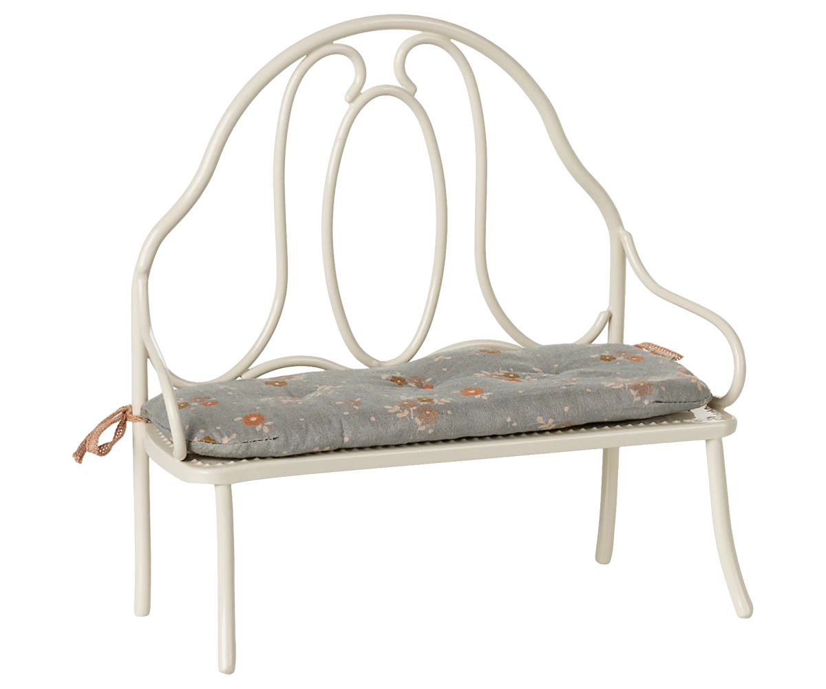 Maileg Miniature Vintage Bench | Off White