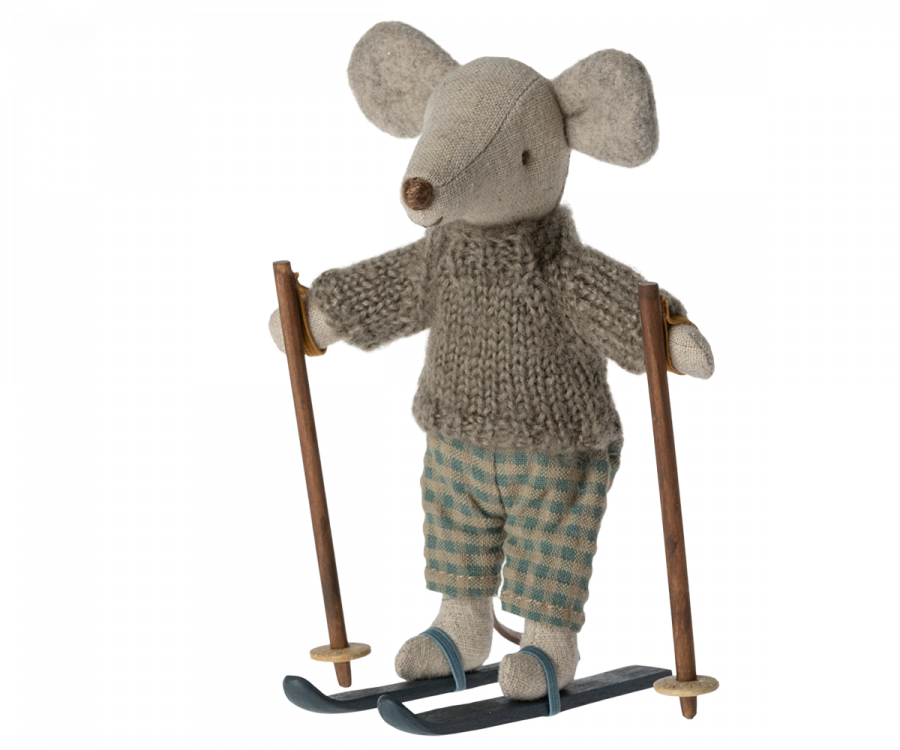 Maileg Winter Mouse with Ski Set | Big Brother