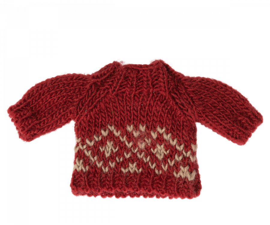 Maileg Knitted Mouse Sweater | Red