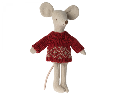 Maileg Knitted Mouse Sweater | Red