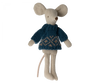Maileg Knitted Mouse Sweater | Blue