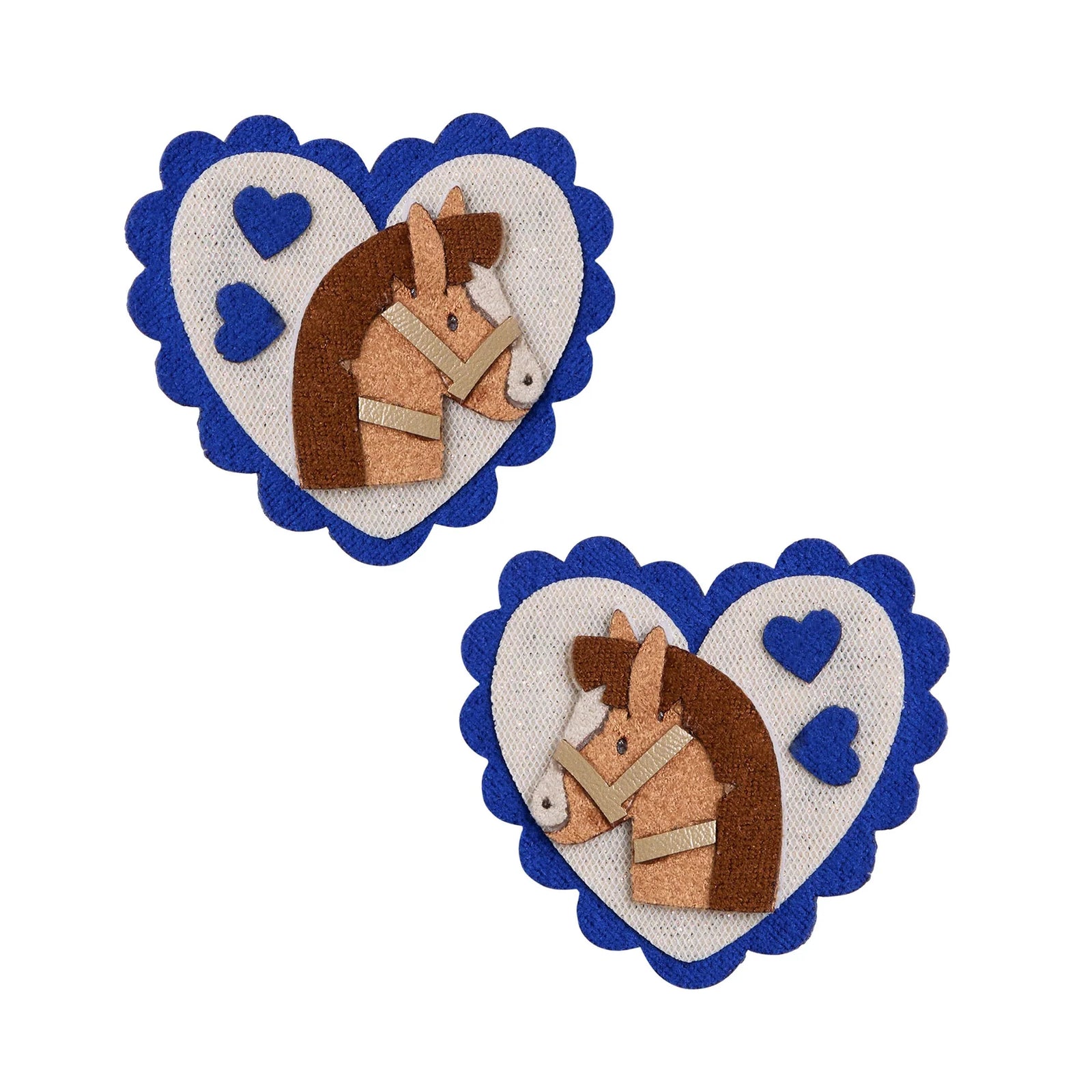 Mimi & Lula Pony Scalloped Heart Clips