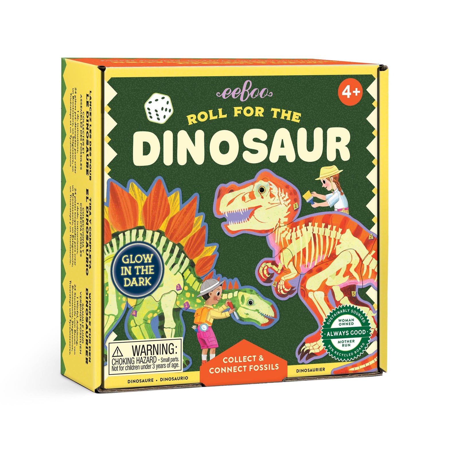 eeBoo Roll for the Dinosaur Dice Game