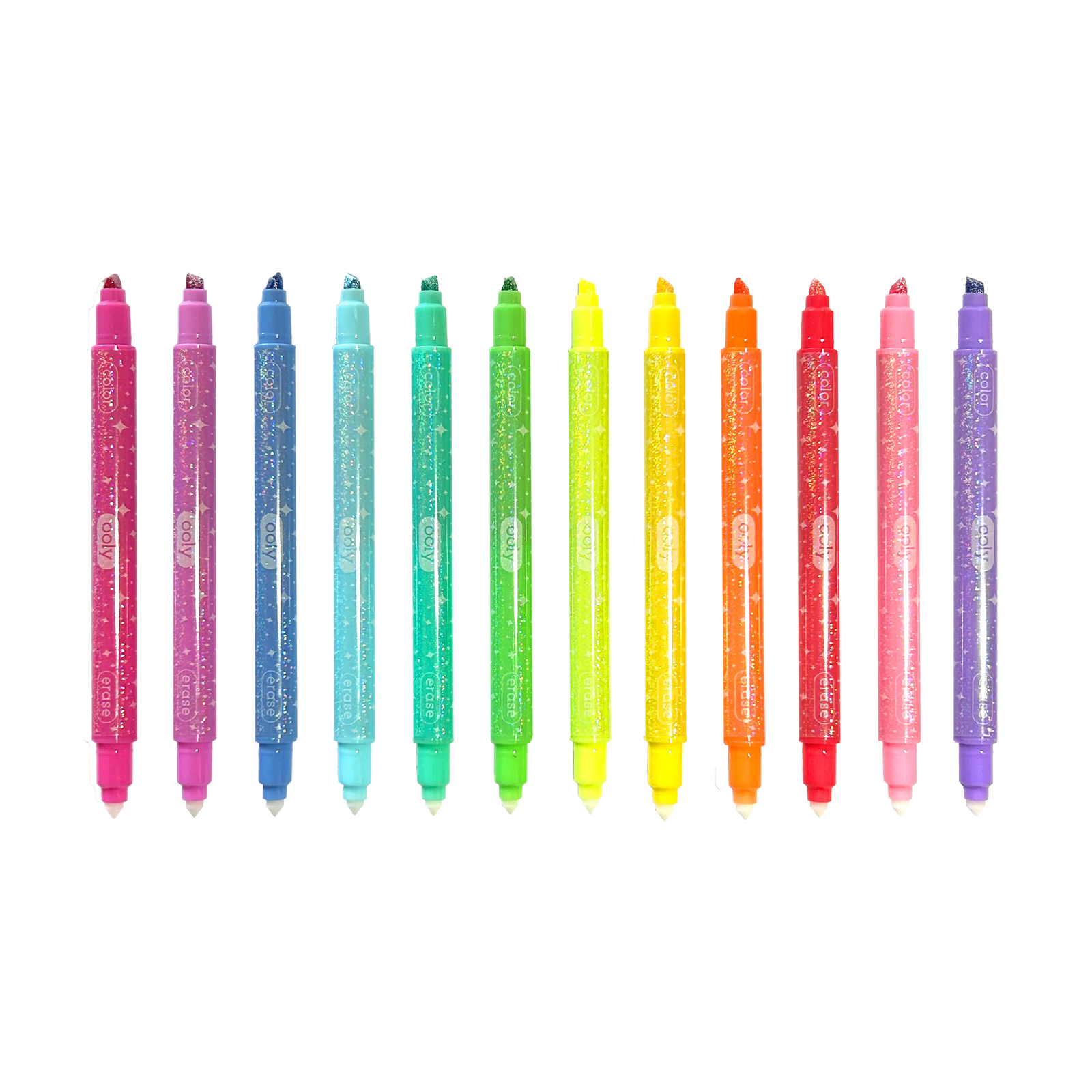 OOLY Make no Mistake! Glittery Erasable Markers | Set of 12