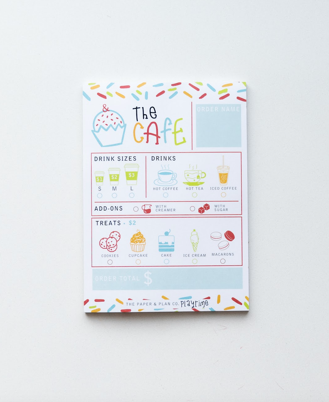 The Paper and Plan Co. Cafe Playtime Pad®