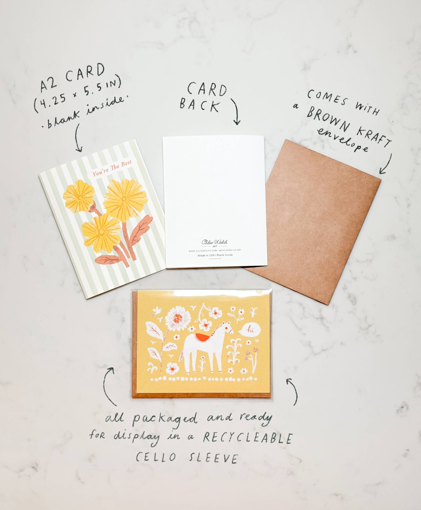Baby Card | Minimalist Baby Swaddle with Flowers