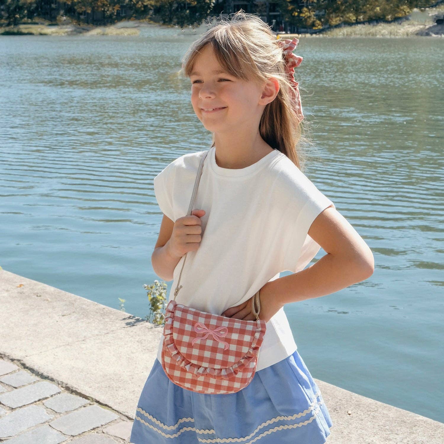 Rockahula Kids Gingham Ruffle Bow Bag