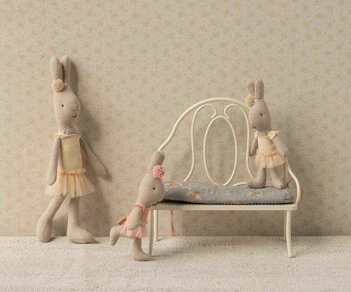 Maileg Miniature Vintage Bench | Off White