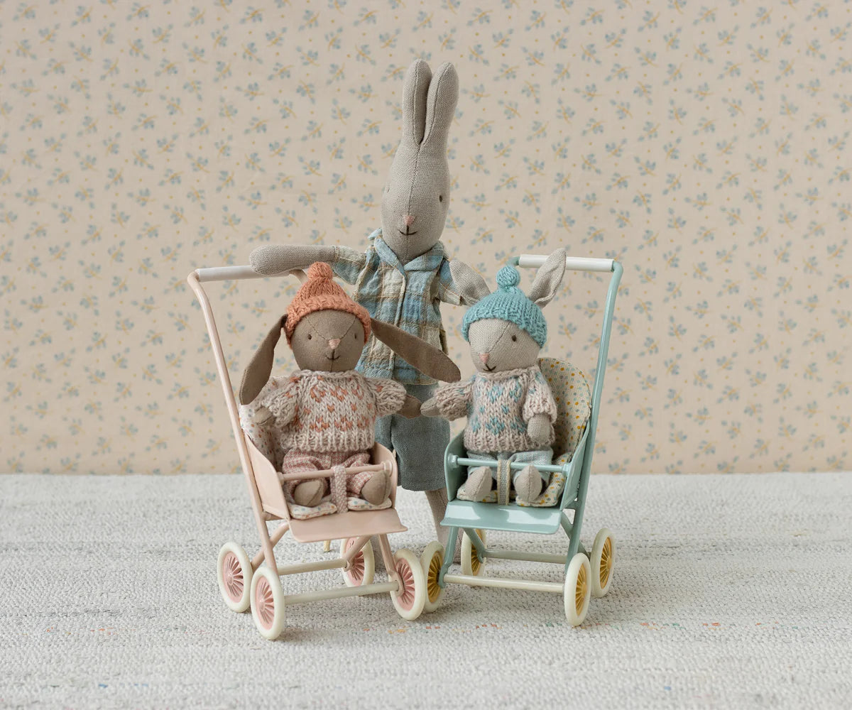 Maileg Micro Winter Rabbit | Sand + Mint
