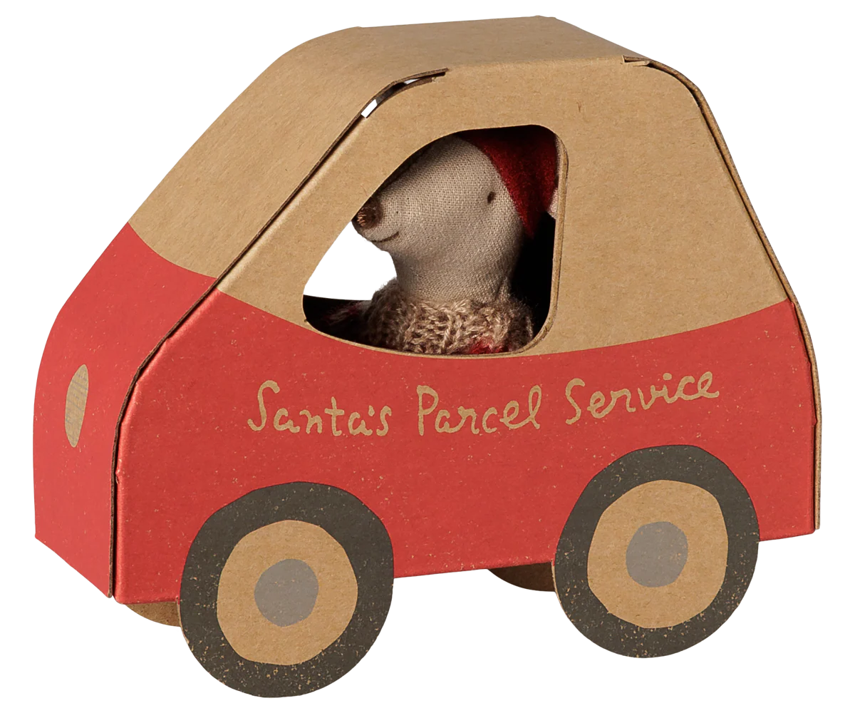 PRE-ORDER Maileg Christmas Mouse | Little Sister in Car