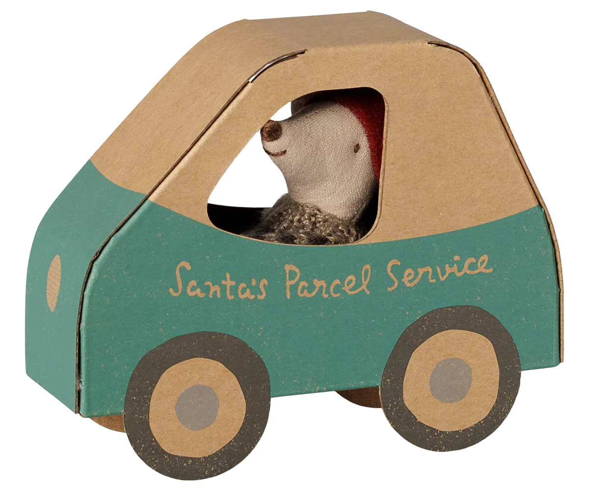 PRE-ORDER Maileg Christmas Mouse | Little Brother in Car