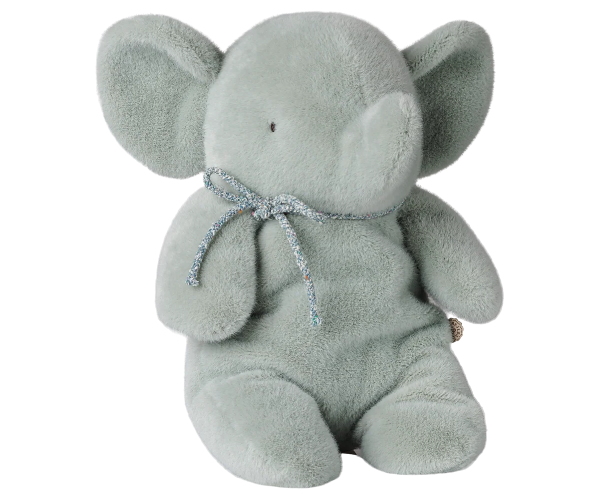 Maileg Medium Elephant Plush | Soft Mint