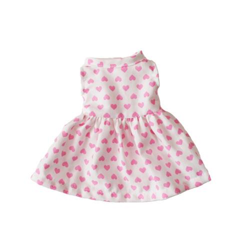 Alimrose Small Doll Dress | Pink Hearts