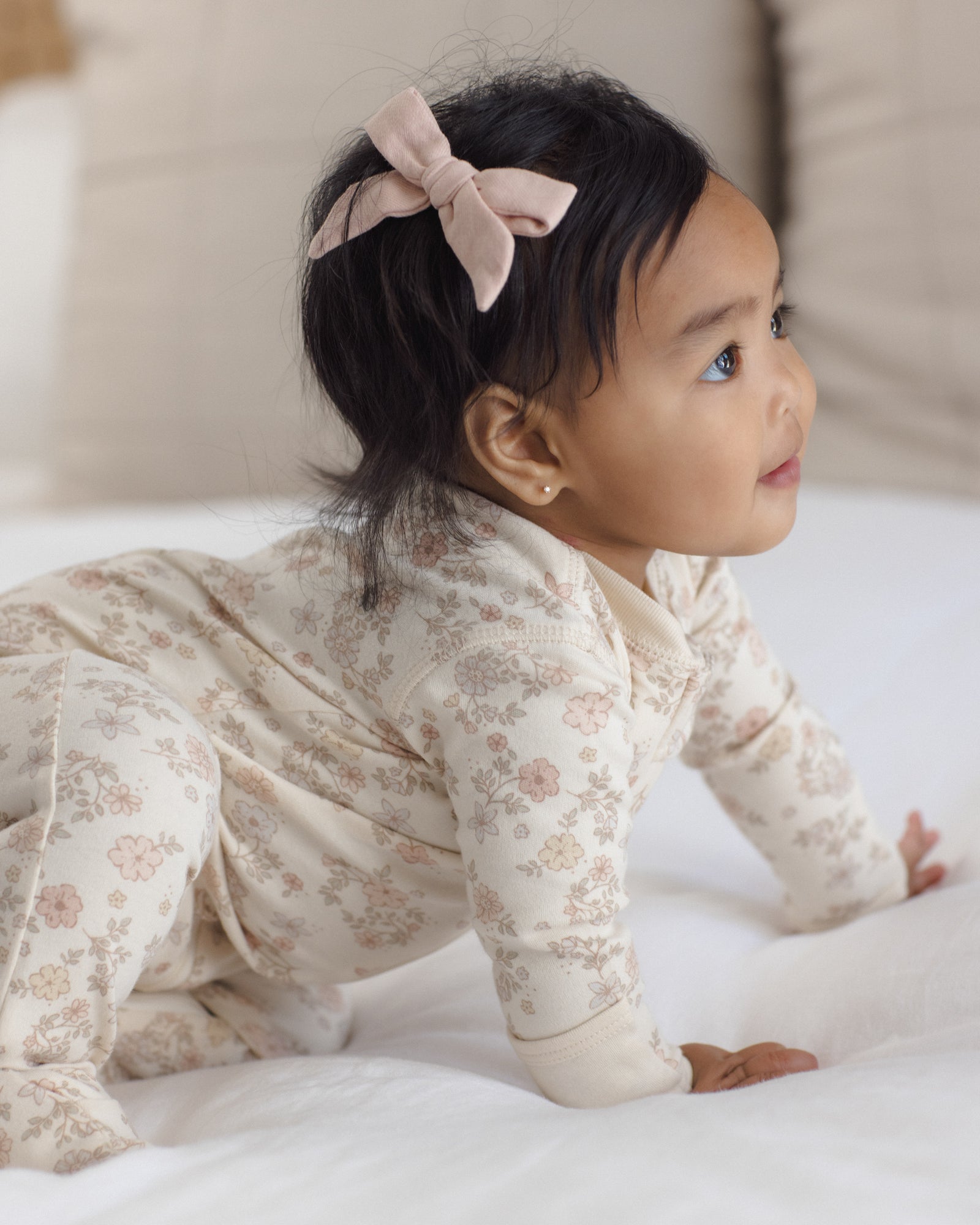 Quincy Mae Zip Footie | Floral Vine