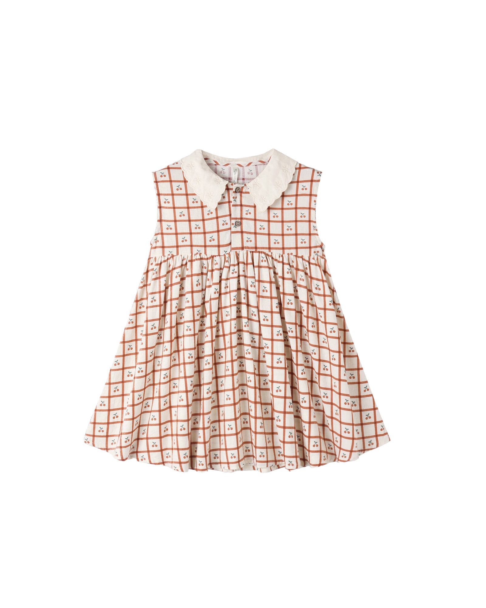 Rylee + Cru Collared Babydoll Dress | Cherry Check