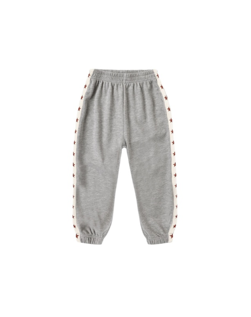 Rylee + Cru Paneled Sweatpant | Heathered Dusty Blue