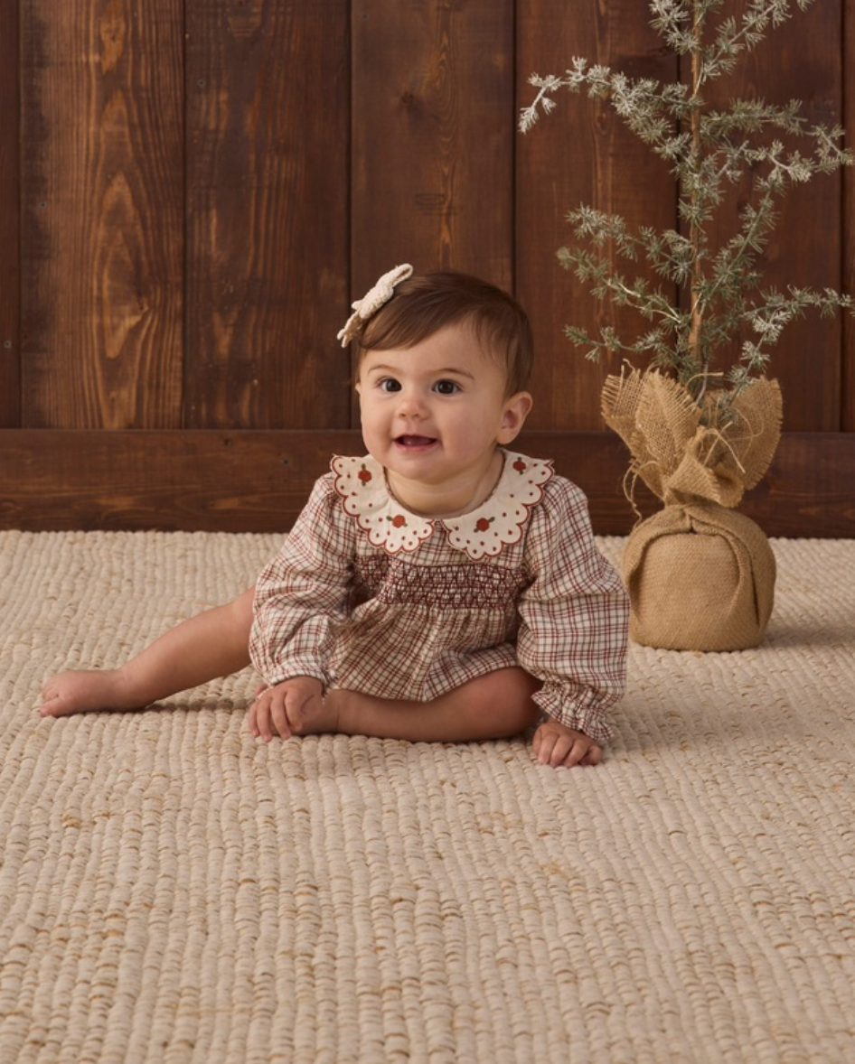 Quincy Mae Callie Romper | Christmas Plaid