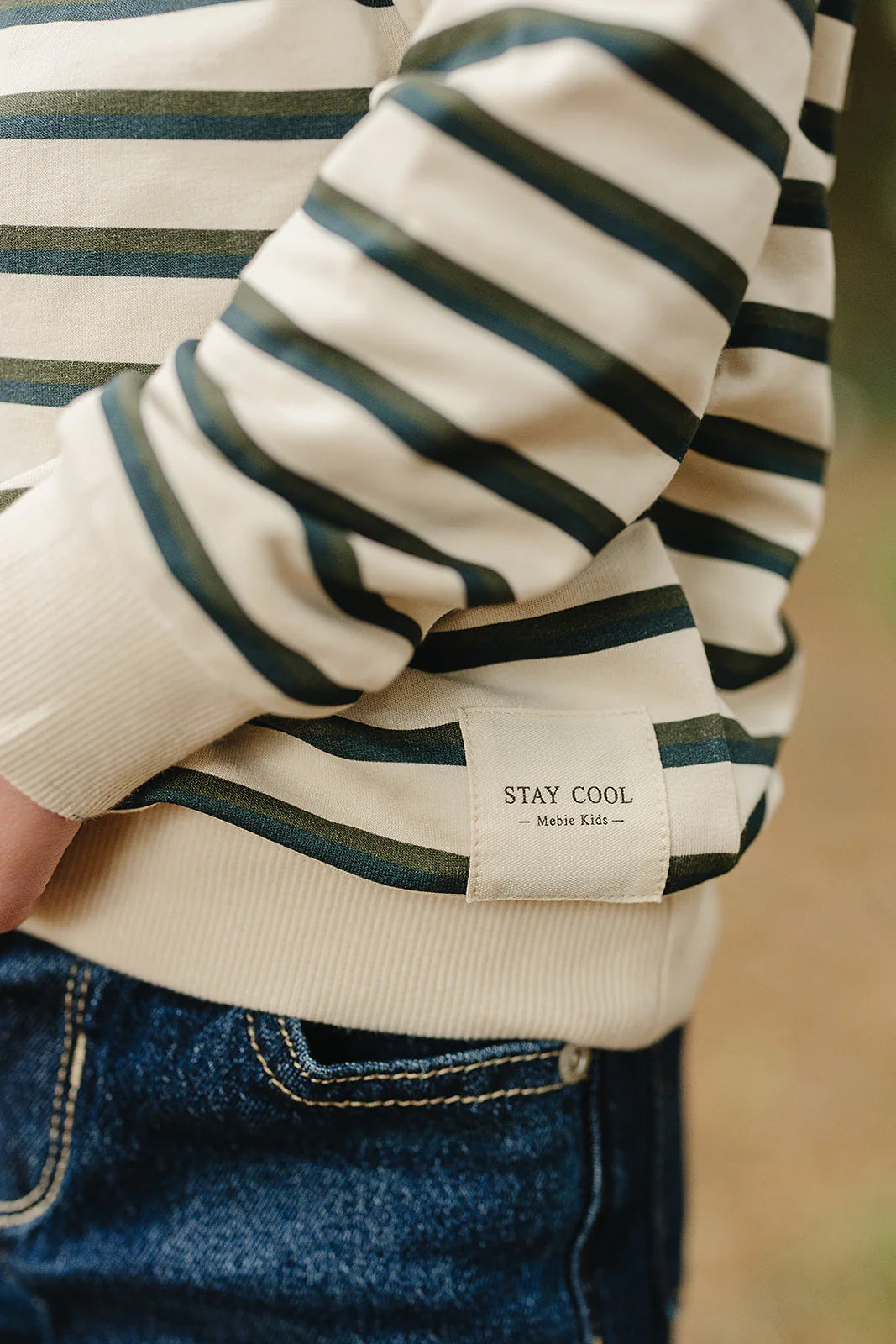 Stay Cool Striped Crewneck