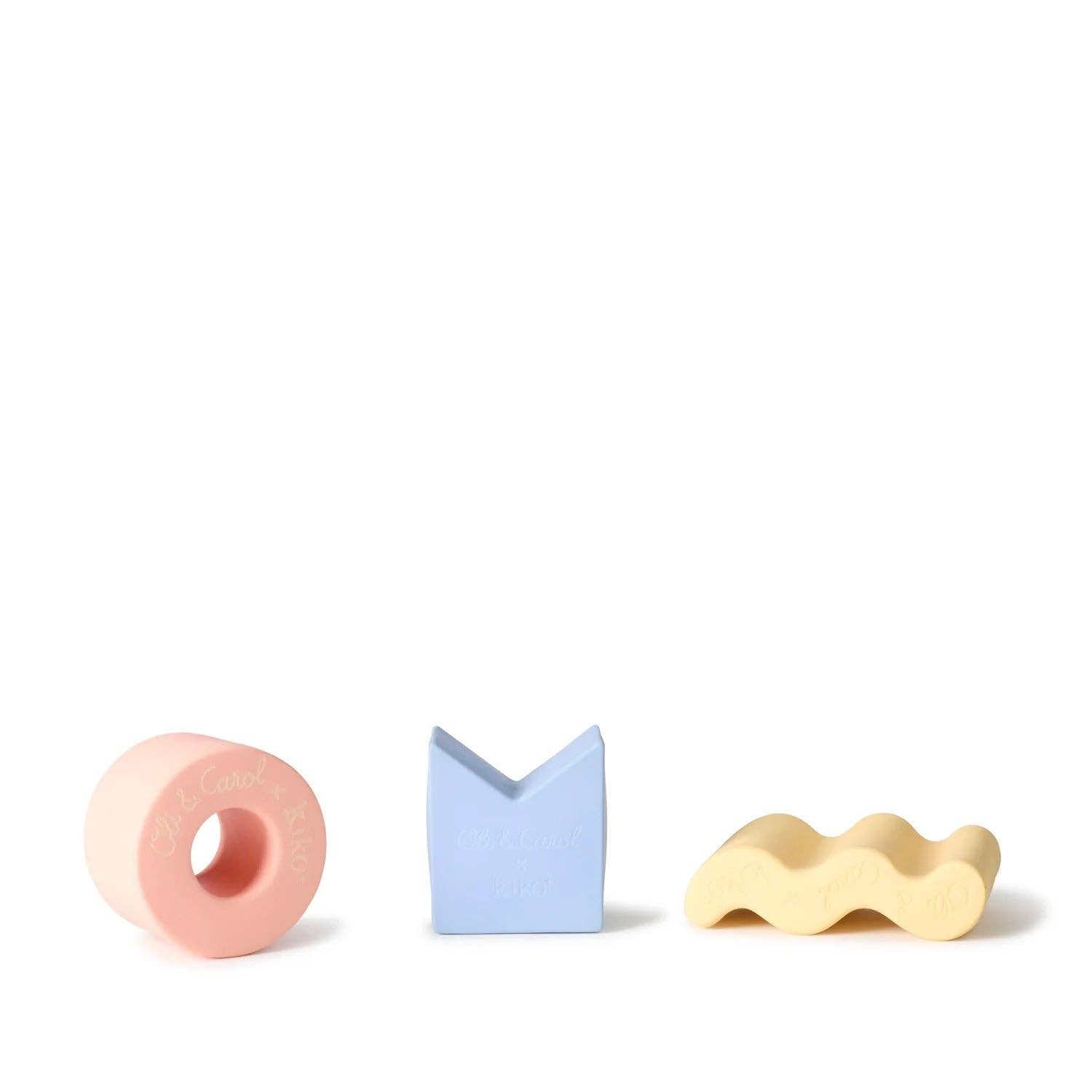 kiko+ & gg* Geometric Figures Baby Stacking Toy Blocks | Set of 3