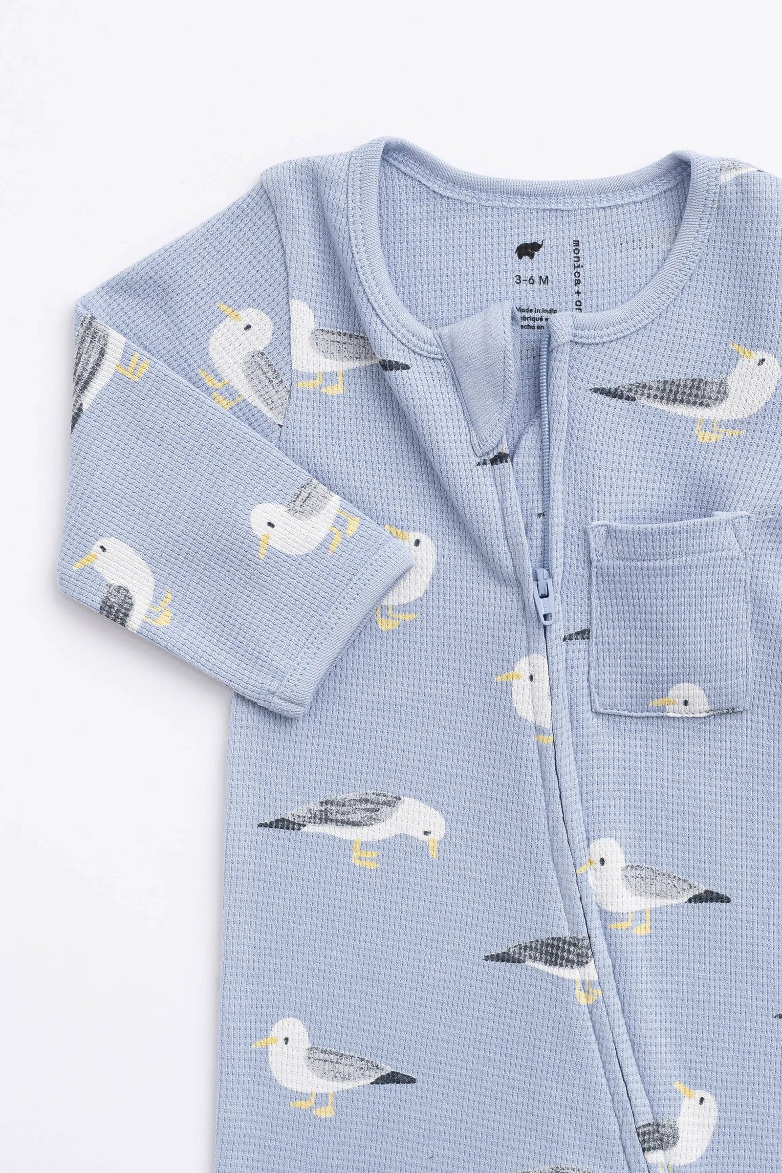 Monica + Andy Baby Pocket Zipper One-Piece | Soaring Seagulls