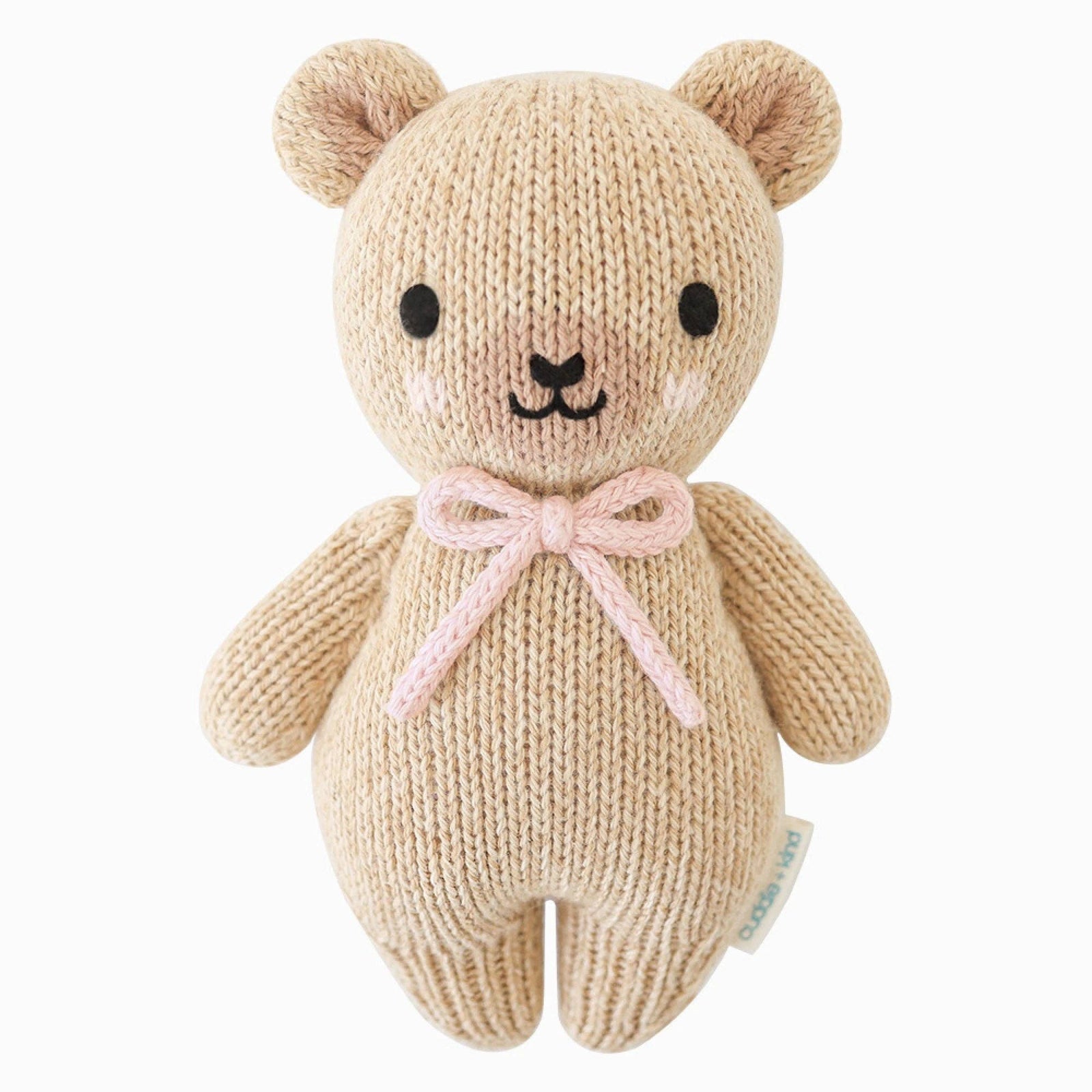 cuddle+kind Baby Honey Bear | Blush  Bow