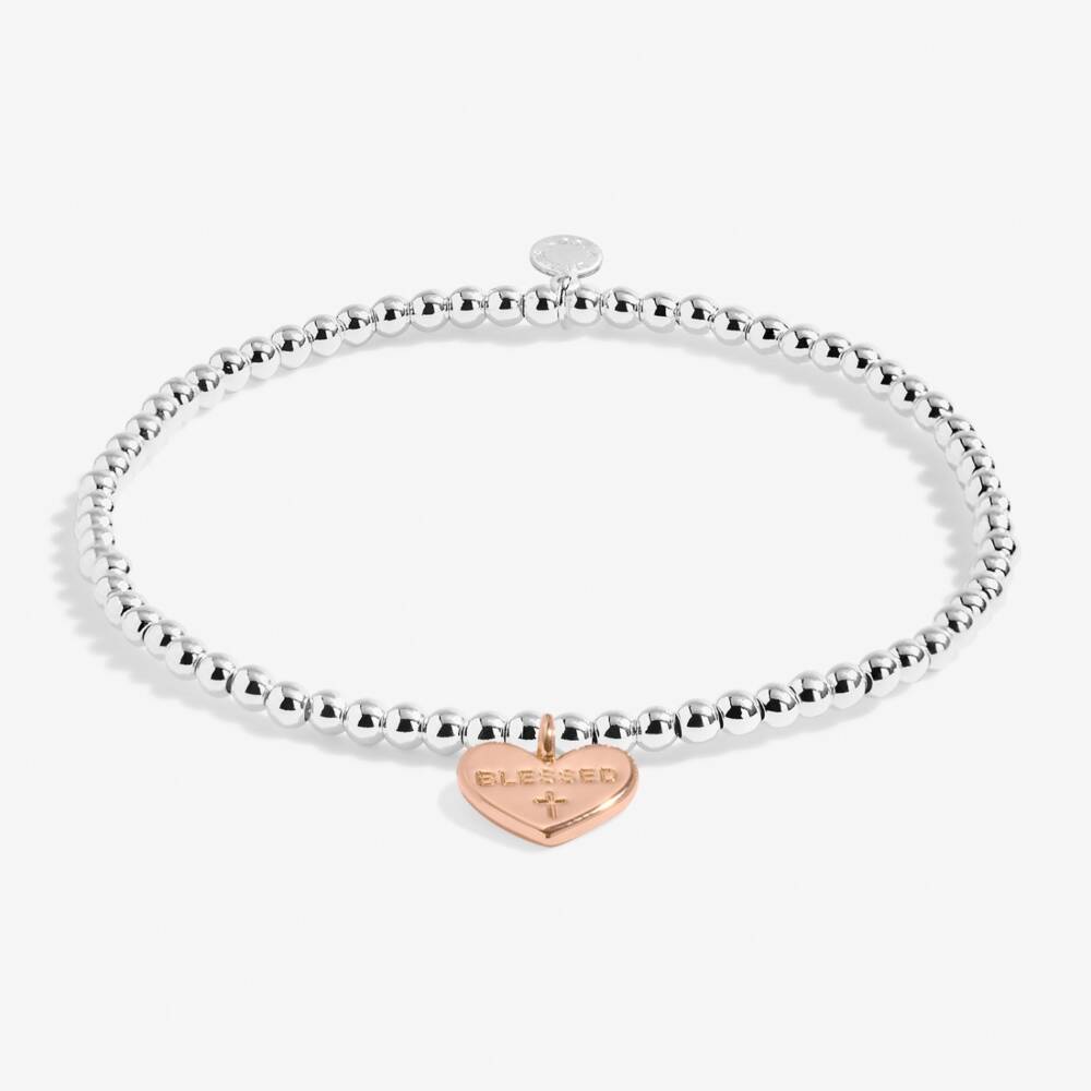 A Littles & Co Silver Plated & Rose Gold Bracelet | Blessed