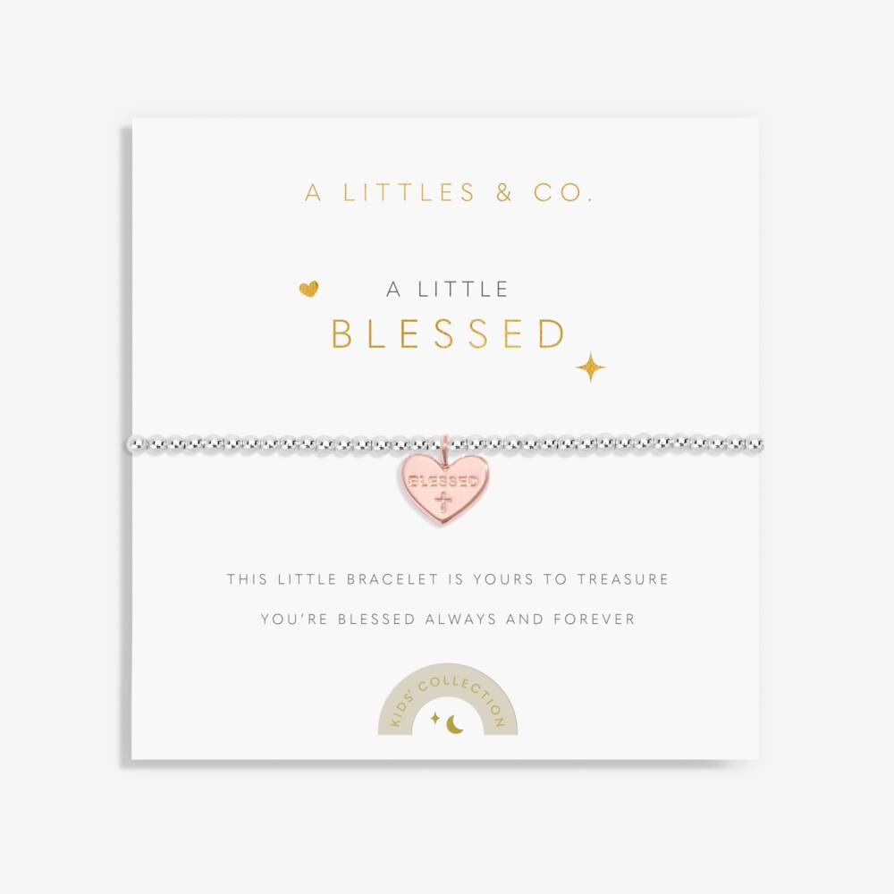 A Littles & Co Silver Plated & Rose Gold Bracelet | Blessed