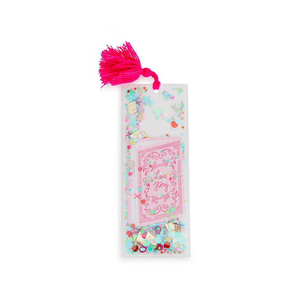 Love Story Confetti Bookmark