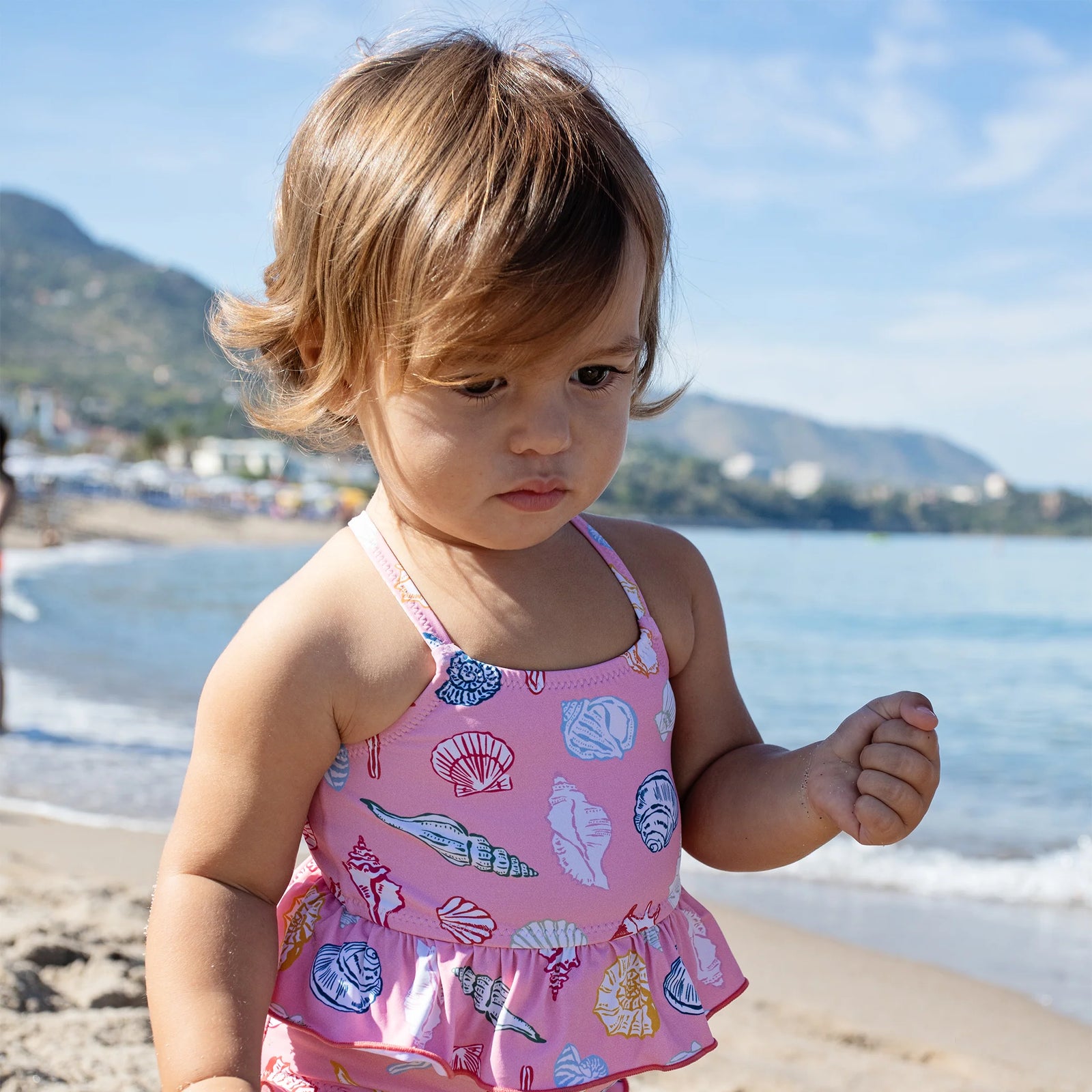 Pink Chicken Baby Girl's Joy Tankini | Pink Seashells