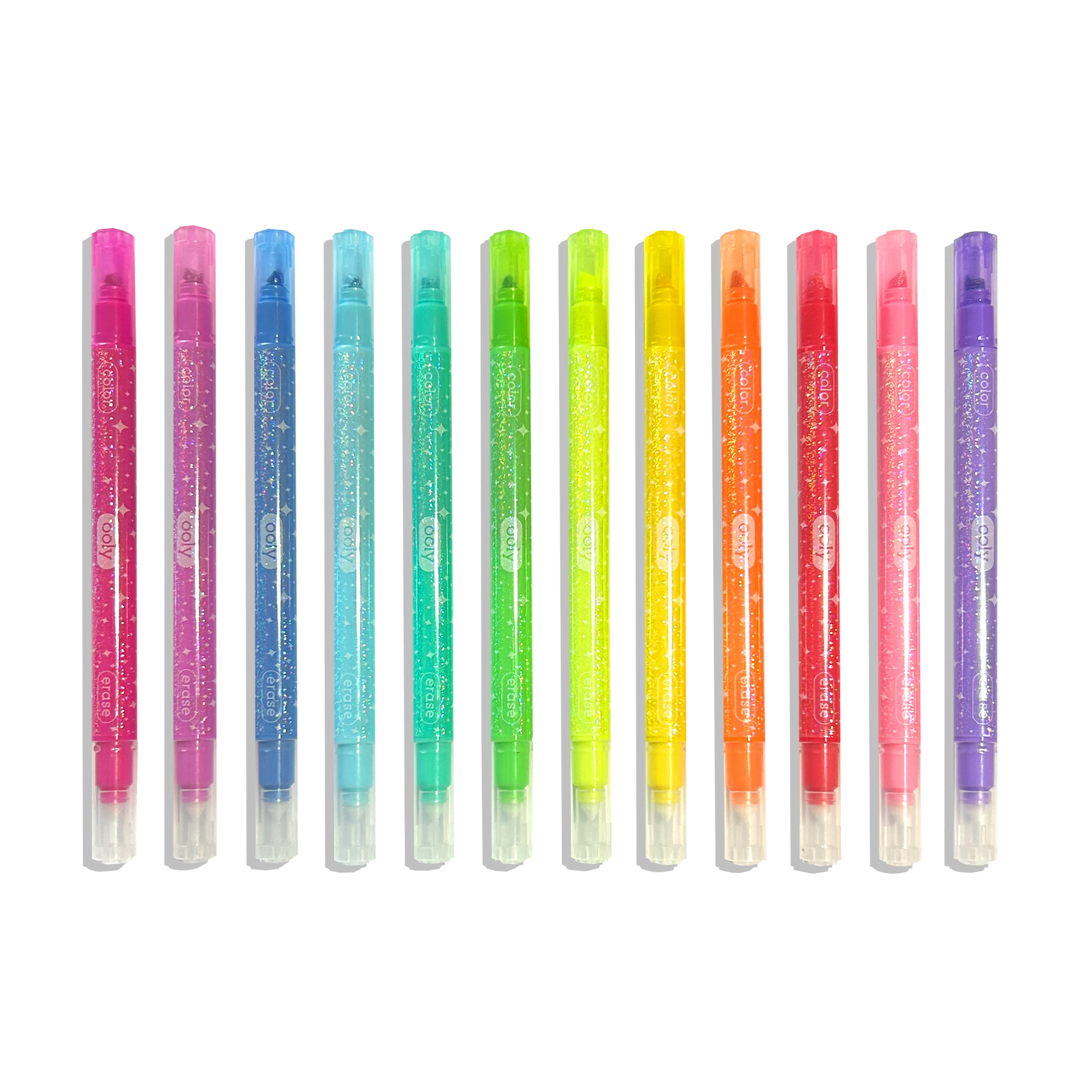 OOLY Make no Mistake! Glittery Erasable Markers | Set of 12