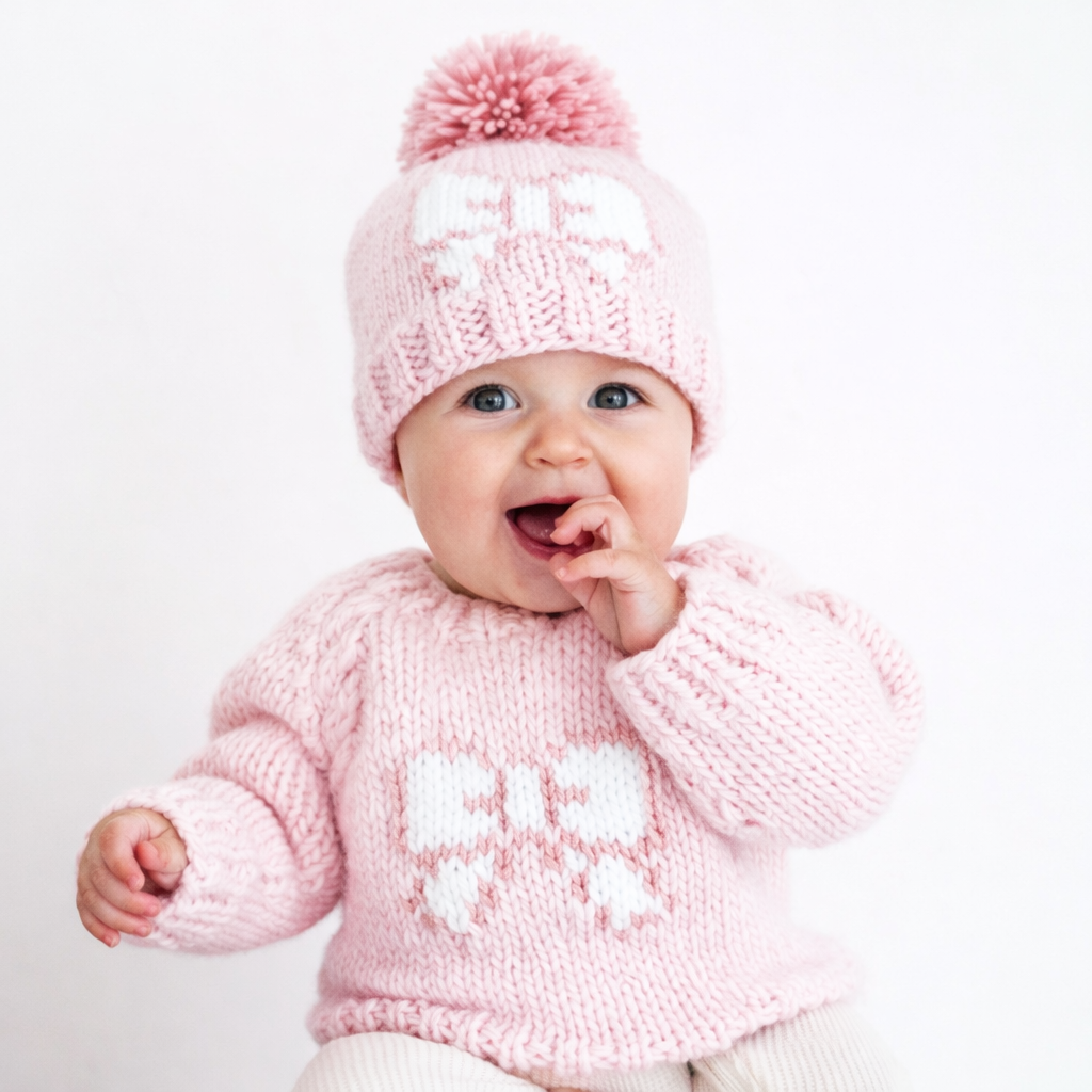Bow Beanie | Blush