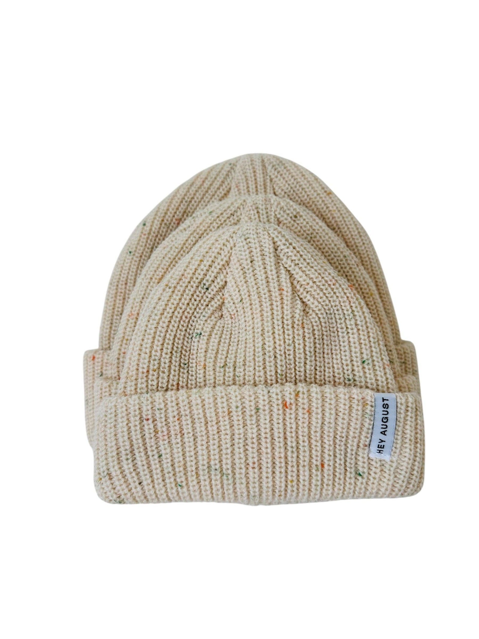 Thick Knit Beanie | Cream Speck