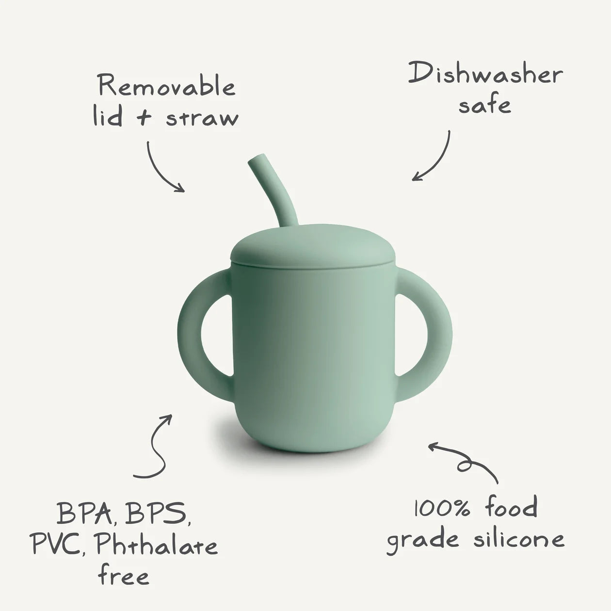 Mushie Silicone Training Cup | Bows