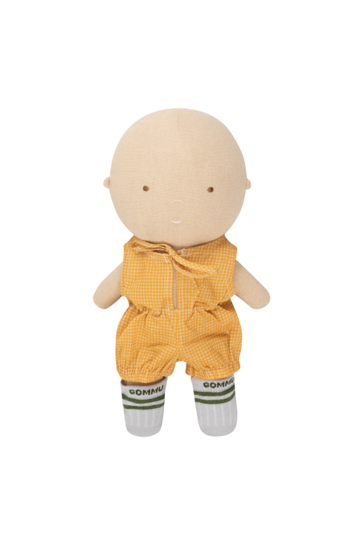 Gommu Doll Outfit 4 | Yellow Romper + Headband