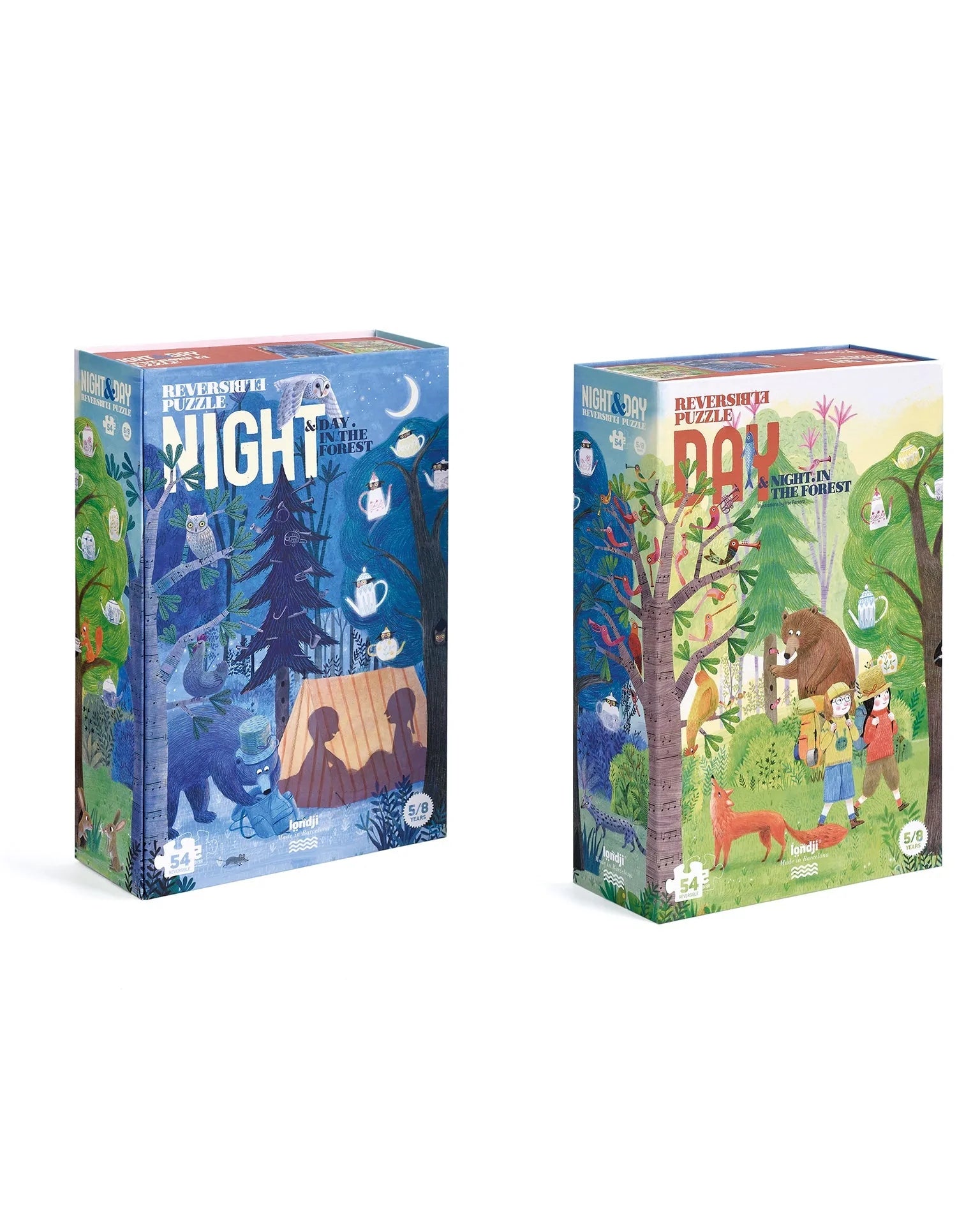 Londji Reversible Puzzle | Night and Day in the Forest