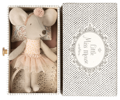Maileg Little Sister Dance Mouse with Daybed