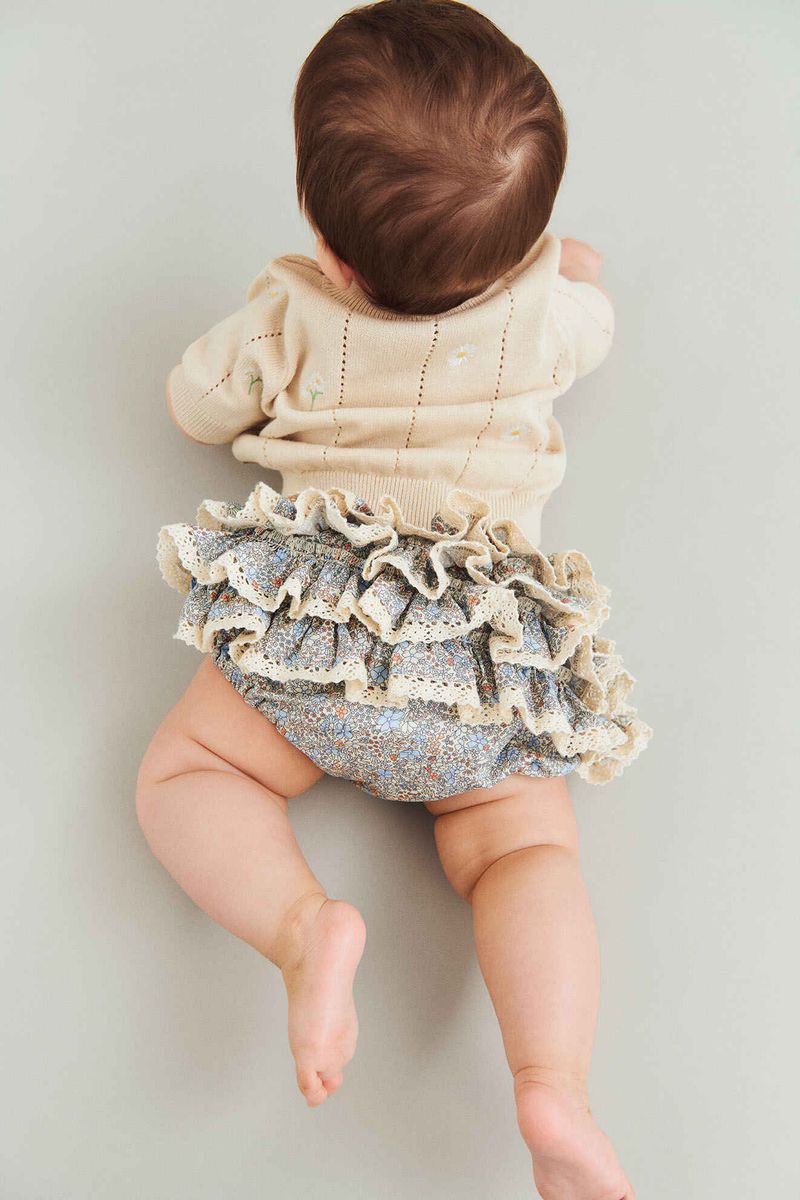 Wheat Ruffle Saloma Bloomers | Air Blue Flowers
