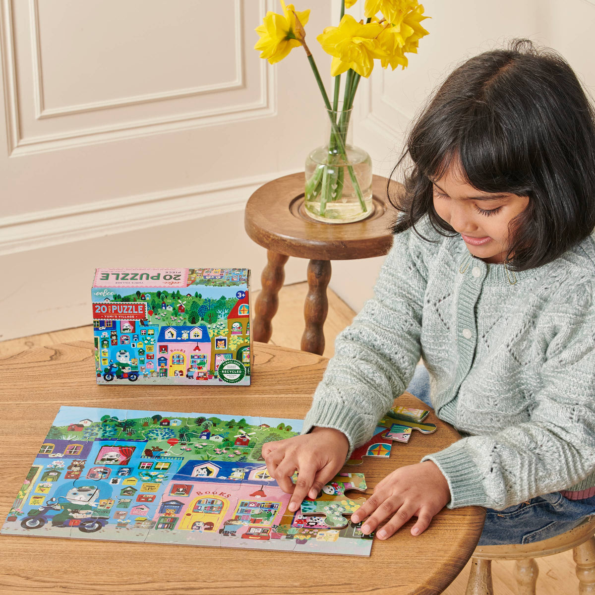 eeBoo Yumi's Village 20 Piece Puzzle