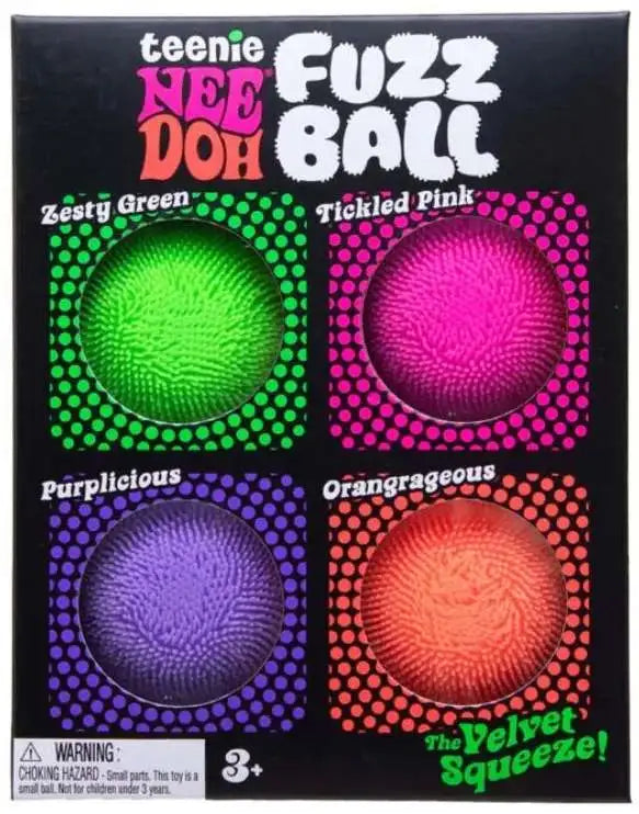 NeeDoh Tiny Fuzz Balls | Set of 4