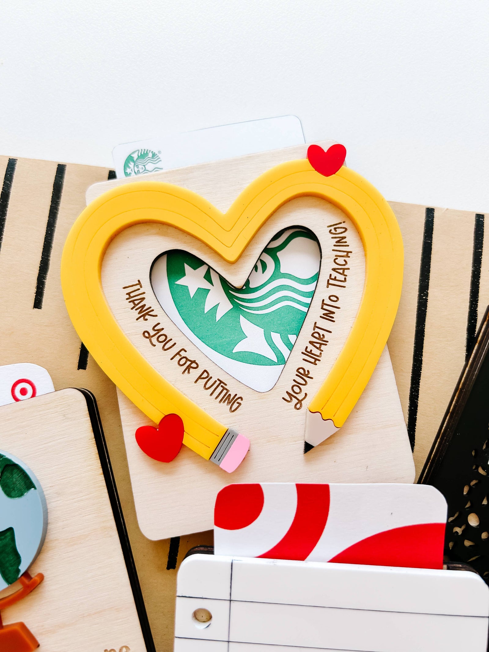 Teacher Giftcard Holder | Pencil Heart