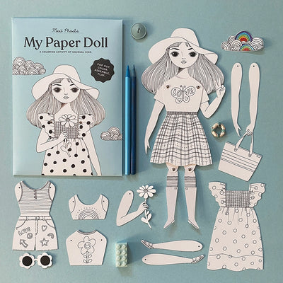Phoebe Coloring Paper Doll Kit