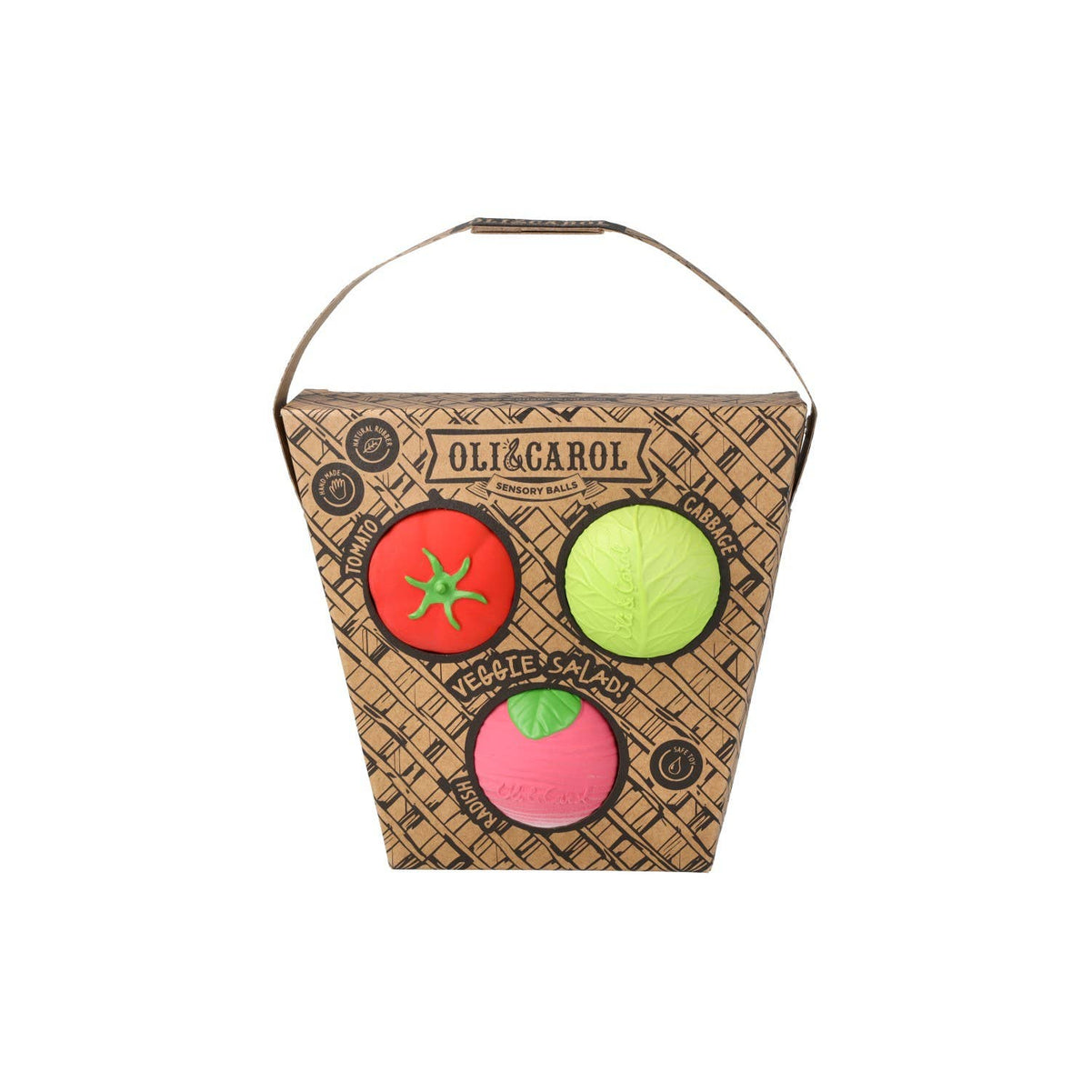 Oli &amp; Carol Veggie Salad Baby Sensory Balls