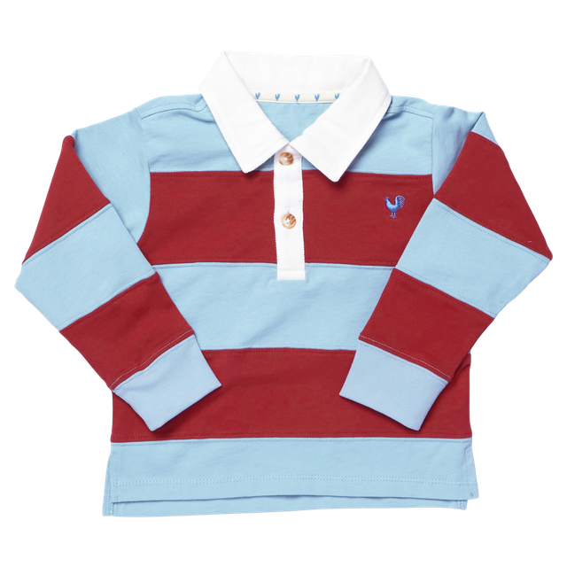 Pink Chicken Boys Albert Shirt | Blue Maroon