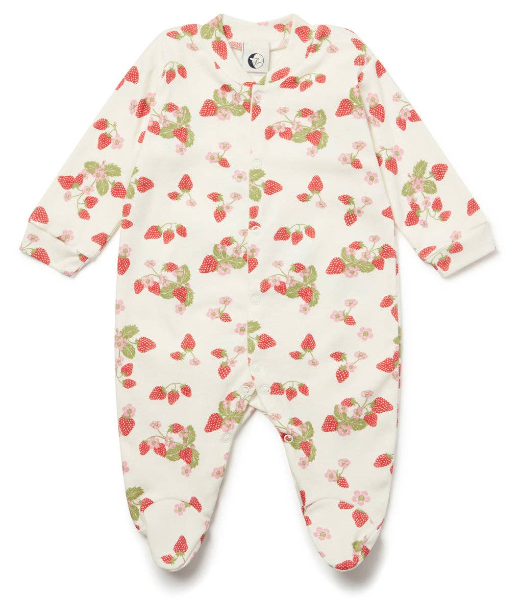 Sleepy Doe Baby Sleepsuit | STRAWBERRY