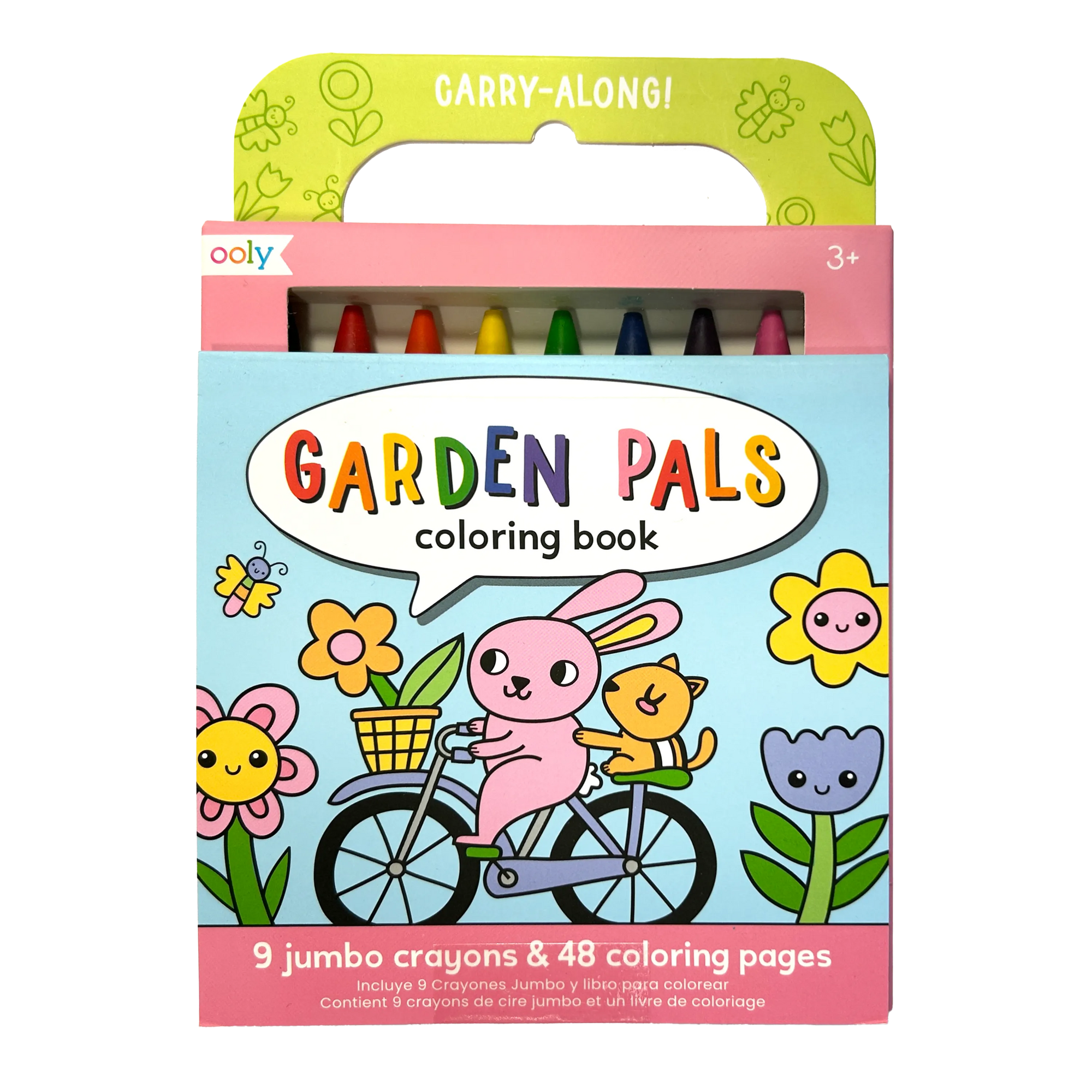 OOLY  Carry Along! Coloring Book and Crayon Set | Garden Pals