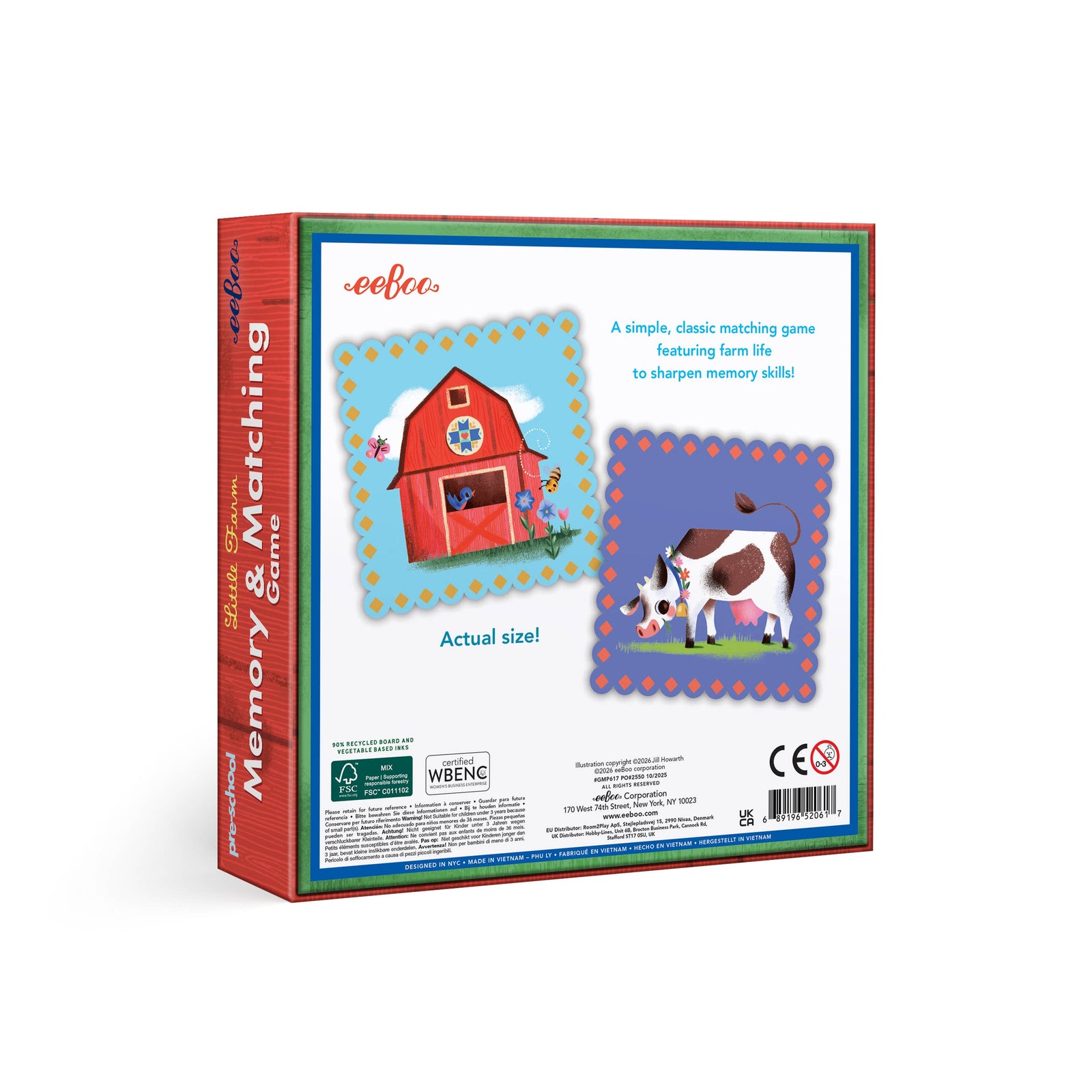 eeBoo Little Farm Pre-School Matching Game