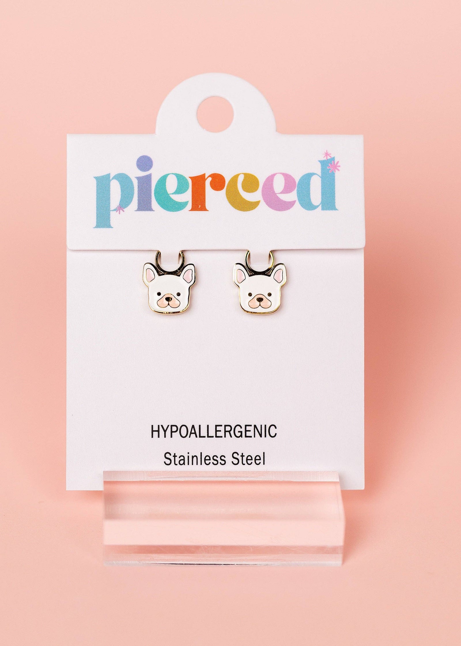 Pierced Co White Dog Earring Charms