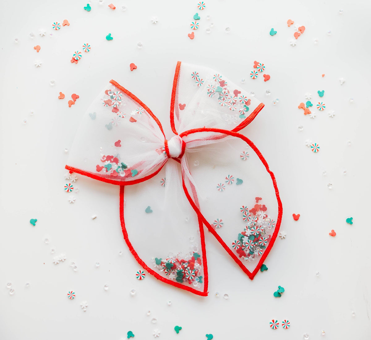 Mesh Shaker Bow | Peppermint Twist