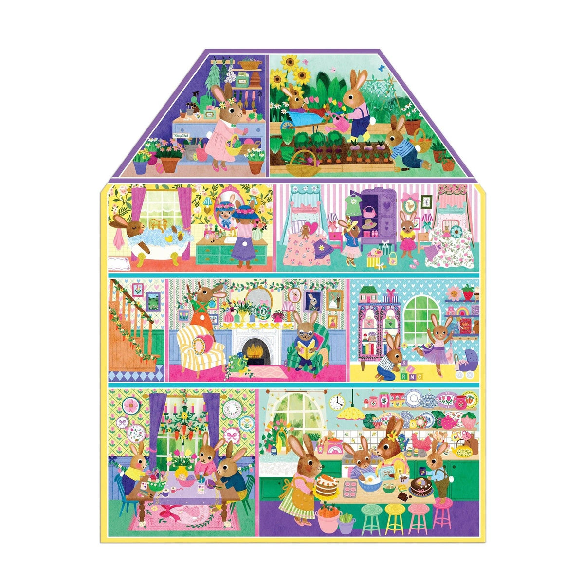 Chronicle Books - Cottontail Cottage 100 Piece House-shaped Puzzle